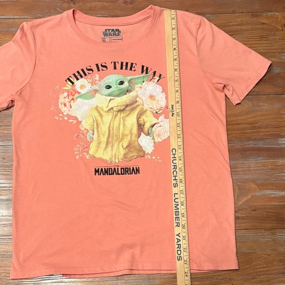 Star Wars Youth  T-Shirt - Orange-Peach Color with Grogu  “Baby Yoda XL - Picture 8 of 9